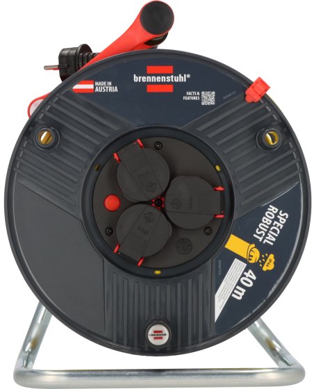 Professional Kabeltrommel ST 290 IP44, 3x Typ F, 40m AT-N07V3V3-F 3G1,5 gelb - Produktansicht
