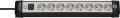 Premium-Line Steckdosenleiste 8-fach schwarz/lichtgrau 5m H05VV-F 3G1,5 - Produktbild
