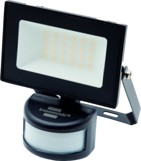 LED Strahler EL 2200 P mit Infrarot-Bewegungsmelder 2200lm, 20W, IP44, 20cm H05RN-F 3G1,0, 4000K - Produktbild