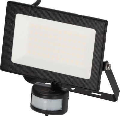 LED Strahler EL 5500 P mit Infrarot-Bewegungsmelder 5500lm, 50W, IP44, 20cm H05RN-F 3G1,0, 4000K