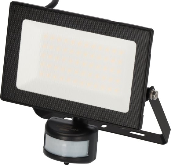 LED Strahler EL 5500 P mit Infrarot-Bewegungsmelder 5500lm, 50W, IP44, 20cm H05RN-F 3G1,0, 4000K - Produktbild