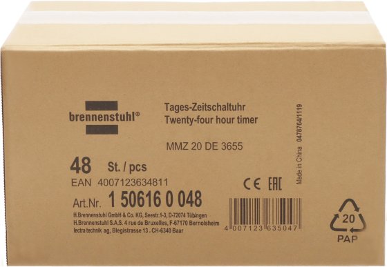Tages-Zeitschaltuhr MMZ 20 IP20 weiss, 48 St&uuml;ck im Exportkarton - Produktansicht