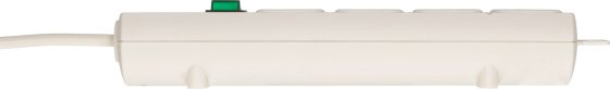 Comfort-Line Plus Steckdosenleiste mit Flachstecker 4-fach weiss 2m H05VV-F 3G1.5 - Produktansicht