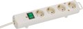 Comfort-Line Plus Steckdosenleiste mit Flachstecker 4-fach weiss 2m H05VV-F 3G1.5 - Produktansicht