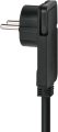 Kurzverlängerungsleitung mit Winkel-Flachstecker 5m H05VV-F3G1,5 schwarz - Produktansicht