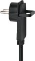 Kurzverlängerungsleitung mit Winkel-Flachstecker 5m H05VV-F3G1,5 schwarz - Produktansicht