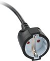 Kurzverlängerungsleitung mit Winkel-Flachstecker 5m H05VV-F3G1,5 schwarz - Produktansicht
