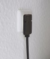 Kurzverlängerungsleitung mit Winkel-Flachstecker 5m H05VV-F3G1,5 schwarz - Anwendungsbild