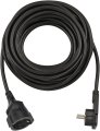 Kurzverlängerungsleitung mit Winkel-Flachstecker 10m H05VV-F3G1,5 schwarz - Produktbild