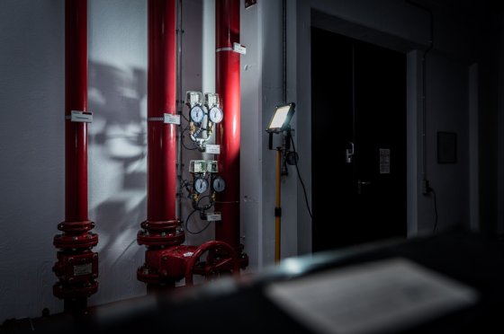 Stativ LED Strahler JARO 5000 T 4770lm, 50W, IP65 - Anwendungsbild
