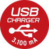 Premium-Line 30.000A Überspannungsschutz-Steckdosenleiste mit USB-Ladefunktion 6-fach schwarz 3m H05VV-F 3G1,5