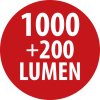 LED Akku-Handleuchte HL 1000 A, IP54, 1000+200lm