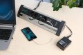 Alu-Office-Line Steckdosenleiste mit USB C Power Delivery USB-Ladefunktion 4-fach 1,8m H05VV-F 3G1,5 - Anwendungsbild