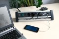 Alu-Office-Line Steckdosenleiste mit USB C Power Delivery USB-Ladefunktion 4-fach 1,8m H05VV-F 3G1,5 - Anwendungsbild