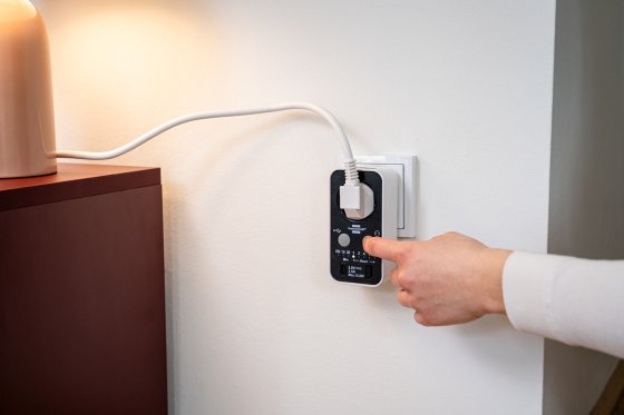 Digitaler Countdown Timer mit USB A und USB C weiß/schwarz - Anwendungsbild
