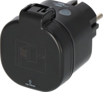 brennenstuhl&reg;Connect WiFi Steckdose WA 3600 XS03 schwarz IP44