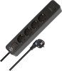Ecolor Steckdosenleiste 4-fach mit 2x USB C PD 20W und 1x USB A, schwarz/anthrazit, 1,5m H05VV-F3G1,5 