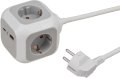 ALEA-Power USB-Charger Steckdosenw&uuml;rfel 4-fach, 1,4m&nbsp;H05VV-F 3G1,5 - Produktbild