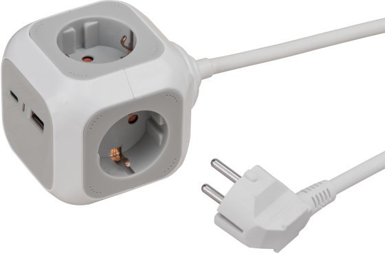 ALEA-Power USB-Charger Steckdosenw&uuml;rfel 4-fach, 1,4m&nbsp;H05VV-F 3G1,5 - Produktbild