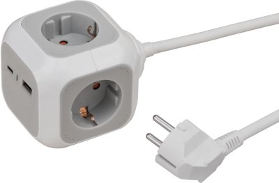 ALEA-Power USB-Charger Steckdosenw&uuml;rfel 4-fach, 1,4m&nbsp;H05VV-F 3G1,5